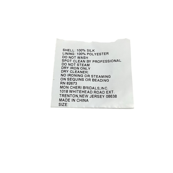 MONTAGE by‎ MON CHERI Floral Silk Beaded Tea Length Dress - Size 12 - Picture 15 of 16